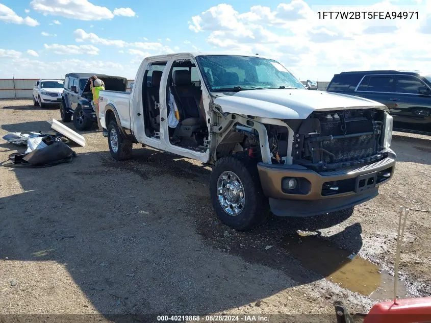 2015 Ford F-250 Lariat VIN: 1FT7W2BT5FEA94971 Lot: 40219868