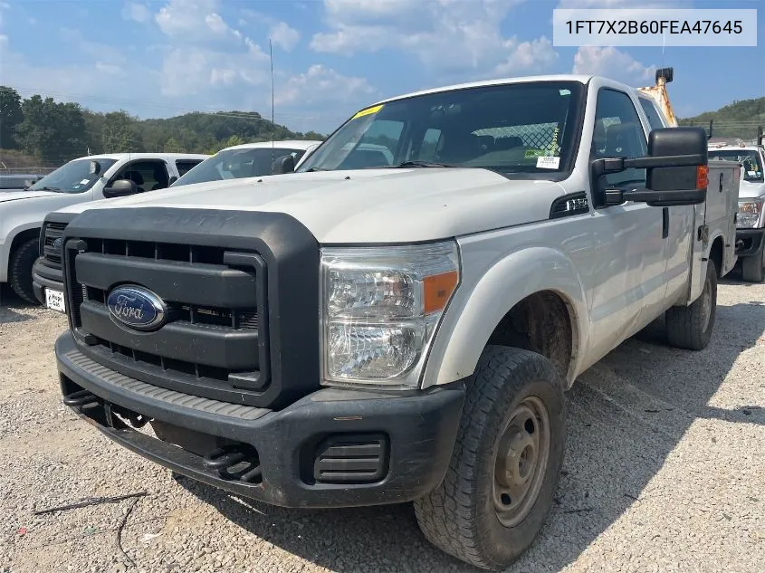 2015 Ford F-250 Xl VIN: 1FT7X2B60FEA47645 Lot: 40265383