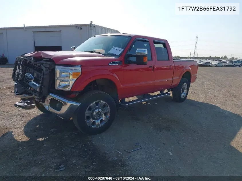 1FT7W2B66FEA31792 2015 Ford F-250 Lariat