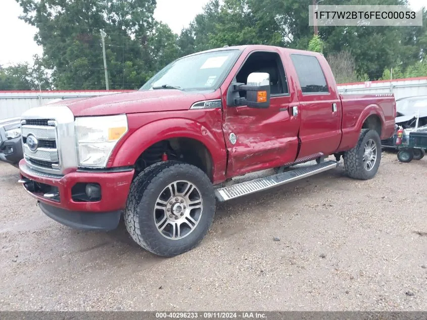 2015 Ford F-250 Lariat VIN: 1FT7W2BT6FEC00053 Lot: 40296233