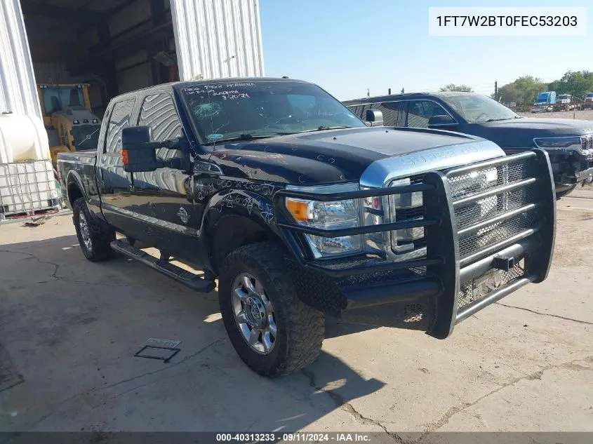 2015 Ford F-250 Super Duty VIN: 1FT7W2BT0FEC53203 Lot: 40313233