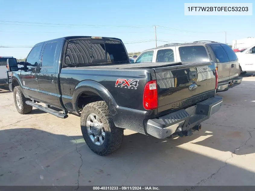 2015 Ford F-250 Super Duty VIN: 1FT7W2BT0FEC53203 Lot: 40313233