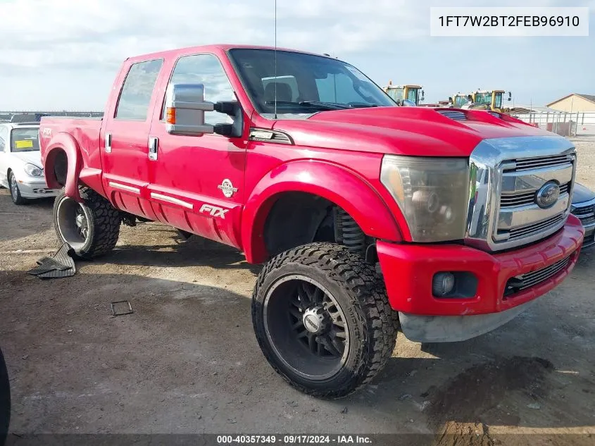 2015 Ford F-250 Lariat VIN: 1FT7W2BT2FEB96910 Lot: 40357349