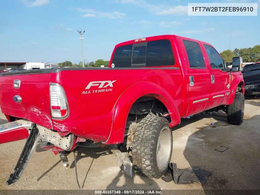 2015 Ford F-250 Lariat VIN: 1FT7W2BT2FEB96910 Lot: 40357349