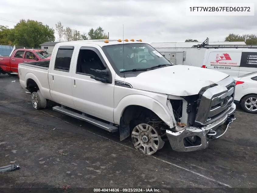 2015 Ford F-250 Lariat VIN: 1FT7W2B67FED60372 Lot: 40414636