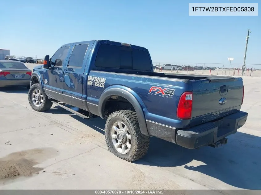 1FT7W2BTXFED05808 2015 Ford F-250 Lariat