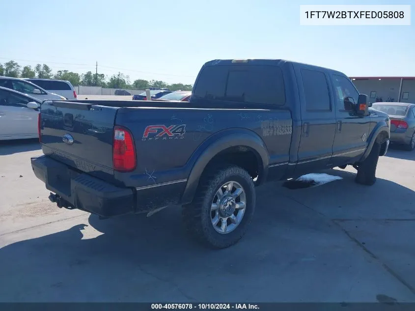 1FT7W2BTXFED05808 2015 Ford F-250 Lariat