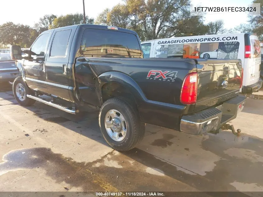 2015 Ford F-250 Xlt VIN: 1FT7W2B61FEC33424 Lot: 40749137