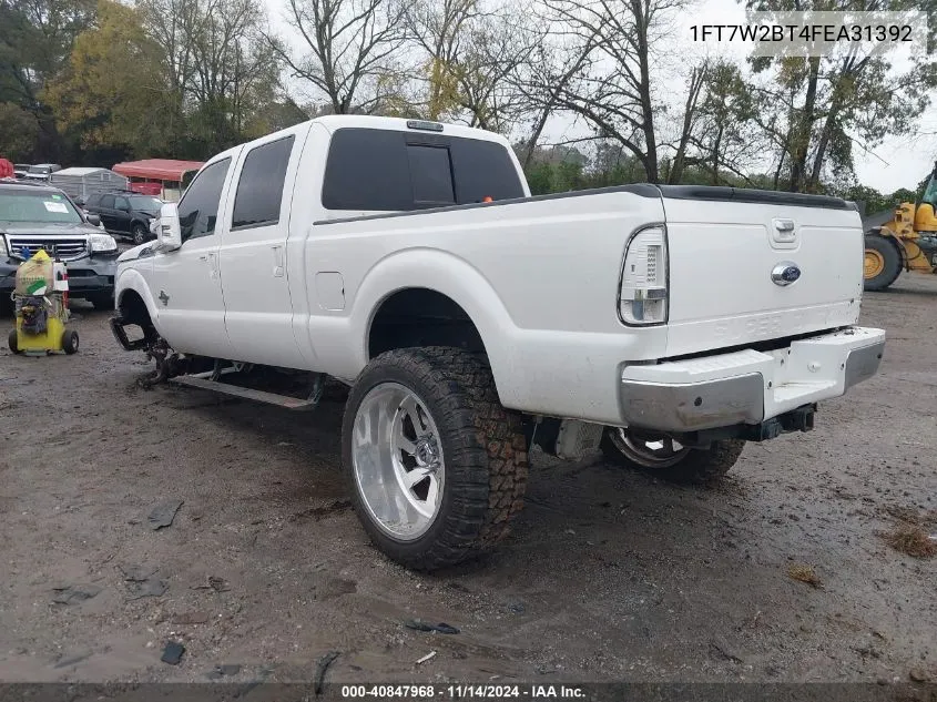 2015 Ford F-250 Lariat VIN: 1FT7W2BT4FEA31392 Lot: 40847968