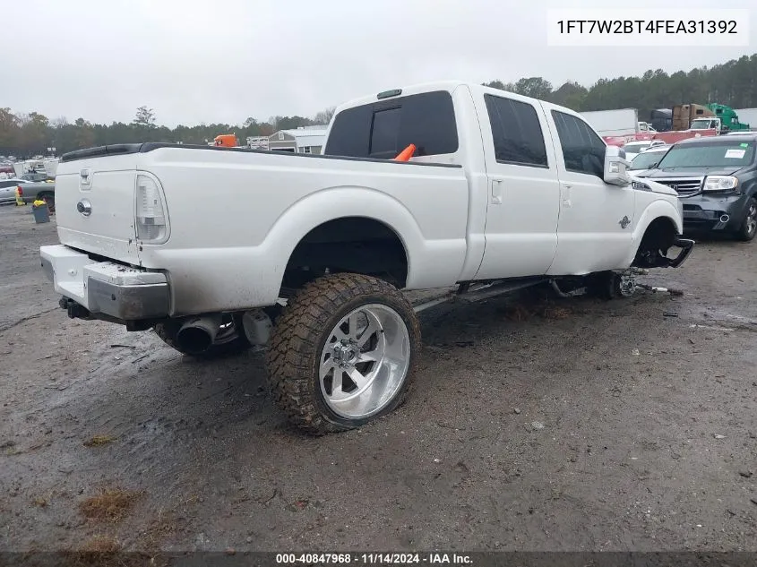 2015 Ford F-250 Lariat VIN: 1FT7W2BT4FEA31392 Lot: 40847968