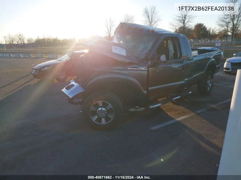 2015 Ford F-250 Lariat VIN: 1FT7X2B62FEA20138 Lot: 40871662