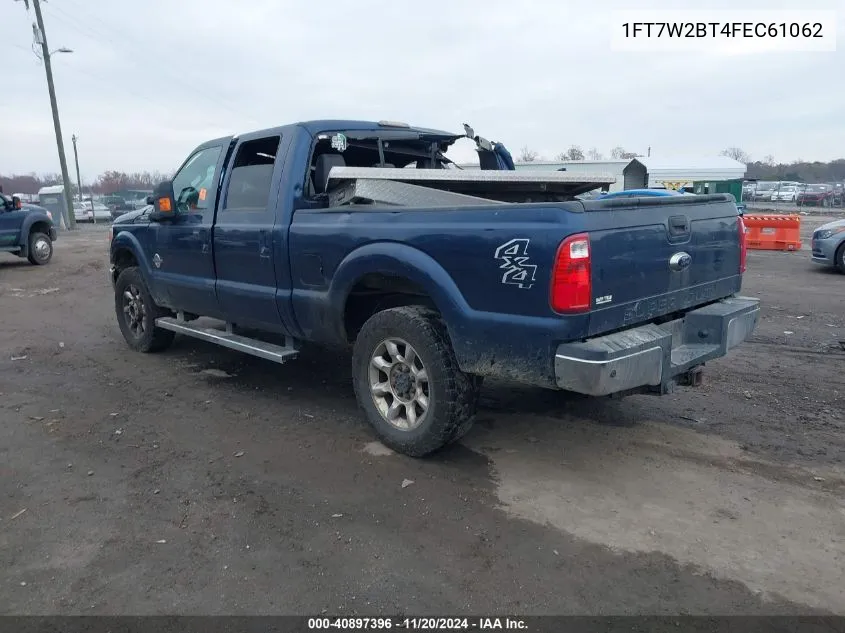 2015 Ford F-250 Lariat VIN: 1FT7W2BT4FEC61062 Lot: 40897396