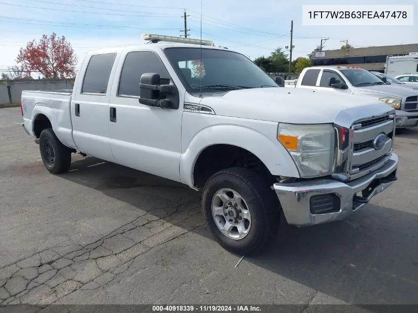 2015 Ford F-250 Xlt VIN: 1FT7W2B63FEA47478 Lot: 40918339