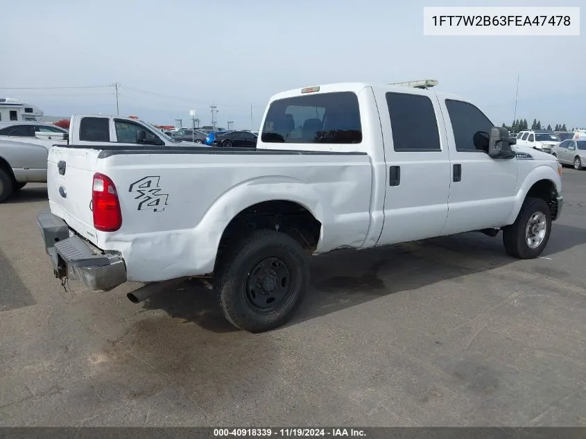 2015 Ford F-250 Xlt VIN: 1FT7W2B63FEA47478 Lot: 40918339