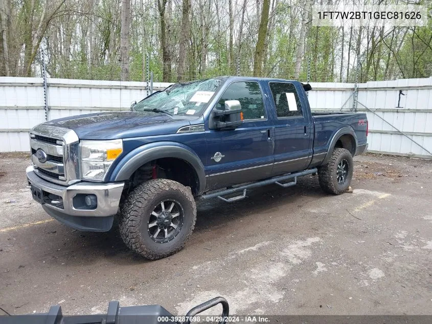 2016 Ford F-250 Lariat VIN: 1FT7W2BT1GEC81626 Lot: 39287698