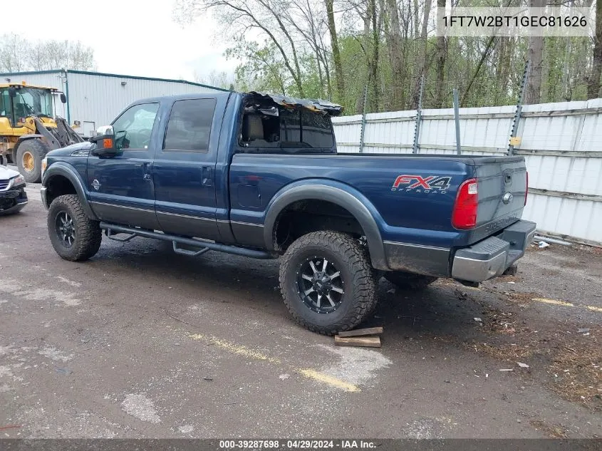 2016 Ford F-250 Lariat VIN: 1FT7W2BT1GEC81626 Lot: 39287698