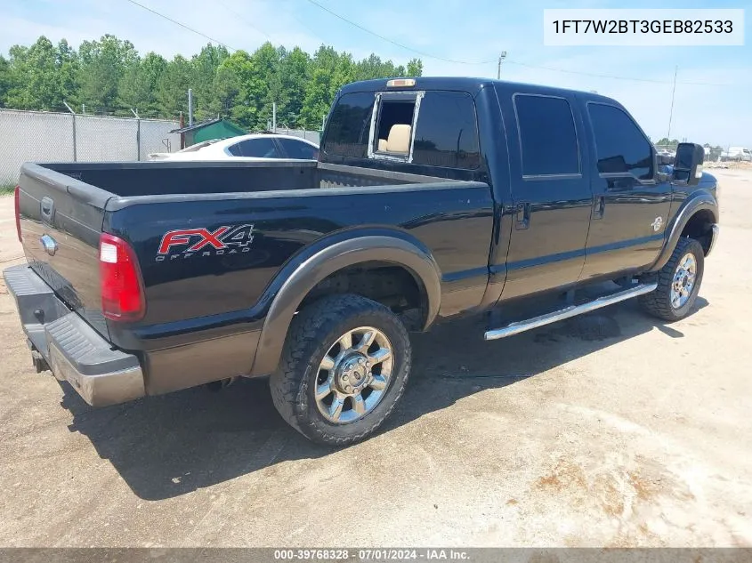 2016 Ford F-250 Lariat VIN: 1FT7W2BT3GEB82533 Lot: 39768328