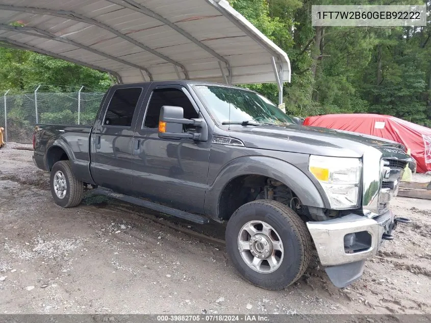 2016 Ford F-250 Xlt VIN: 1FT7W2B60GEB92222 Lot: 39882705