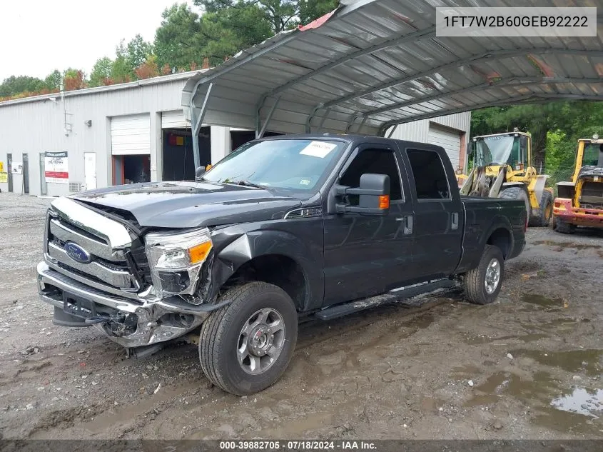 2016 Ford F-250 Xlt VIN: 1FT7W2B60GEB92222 Lot: 39882705