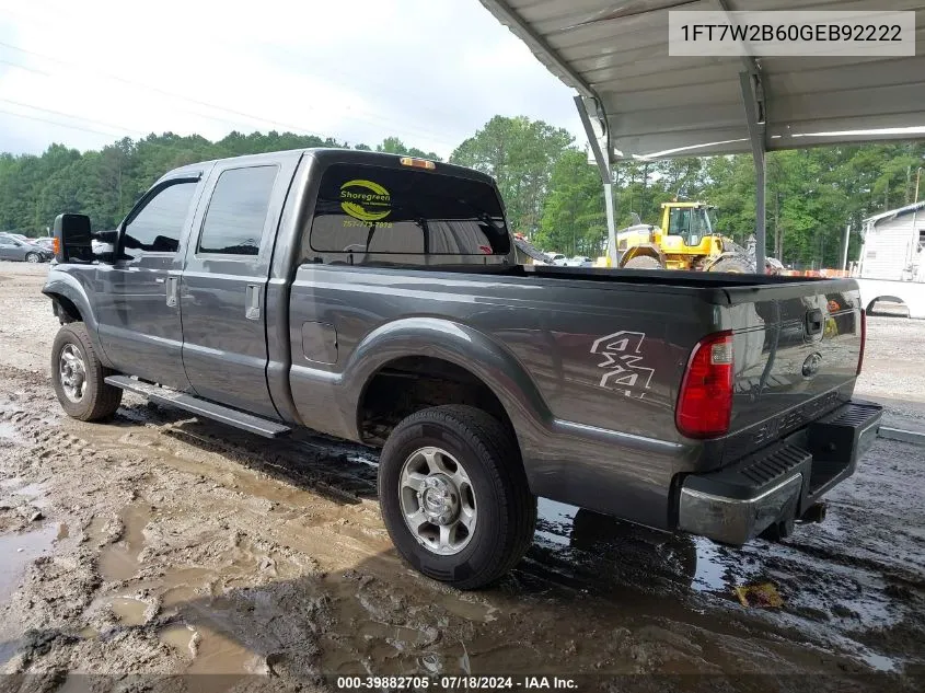 2016 Ford F-250 Xlt VIN: 1FT7W2B60GEB92222 Lot: 39882705