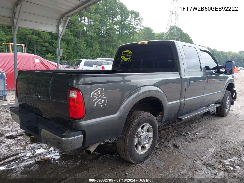 2016 Ford F-250 Xlt VIN: 1FT7W2B60GEB92222 Lot: 39882705