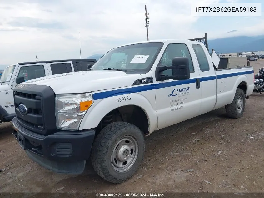 2016 Ford F-250 Xl VIN: 1FT7X2B62GEA59183 Lot: 40002172