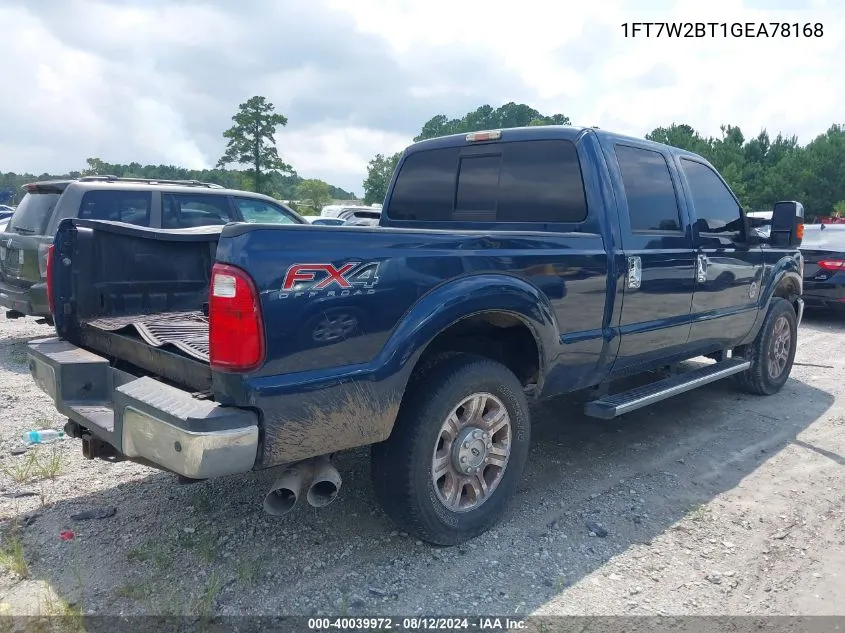 1FT7W2BT1GEA78168 2016 Ford F-250 Lariat