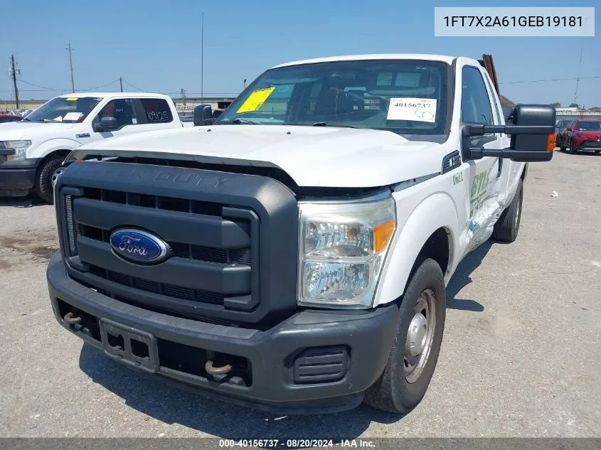 2016 Ford F-250 Xl VIN: 1FT7X2A61GEB19181 Lot: 40156737