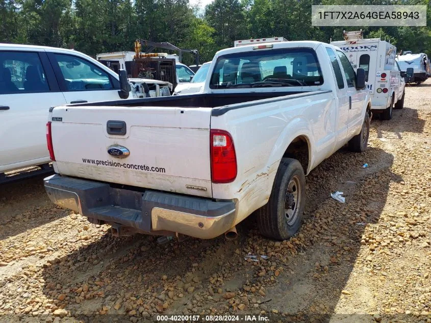 1FT7X2A64GEA58943 2016 Ford F-250 Xl