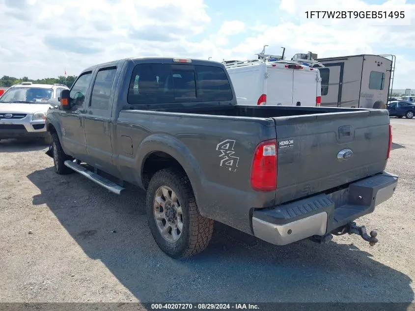 2016 Ford F-250 Lariat VIN: 1FT7W2BT9GEB51495 Lot: 40207270