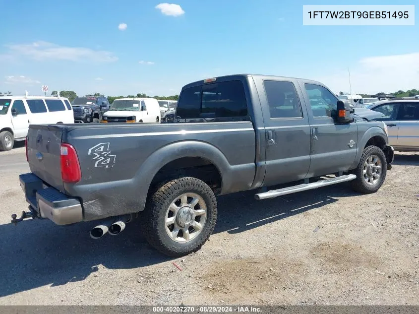 2016 Ford F-250 Lariat VIN: 1FT7W2BT9GEB51495 Lot: 40207270