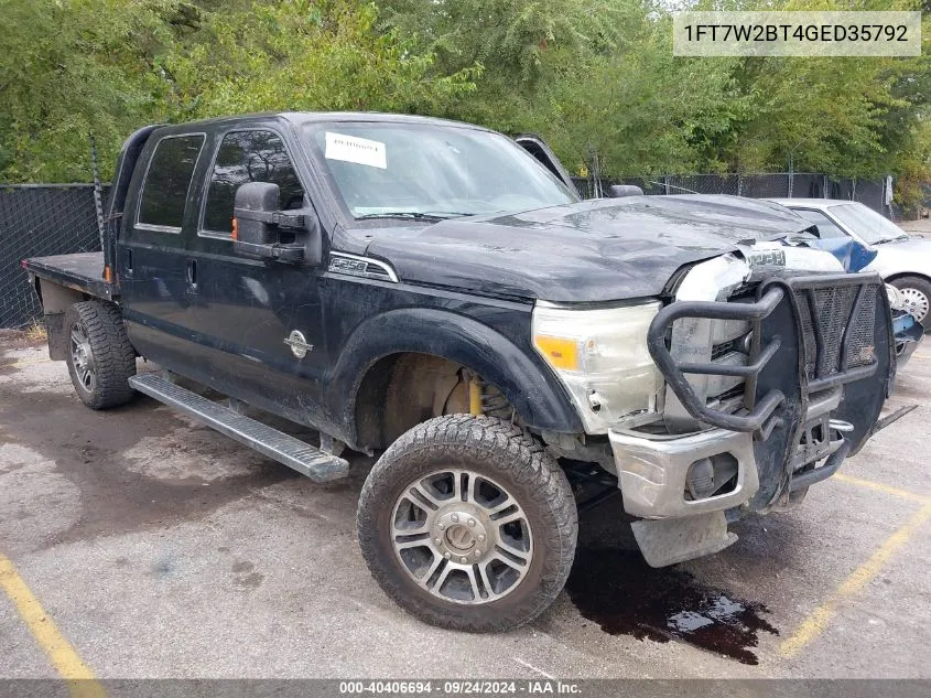 1FT7W2BT4GED35792 2016 Ford F-250 Lariat