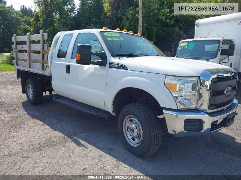 2016 Ford F-250 Xl VIN: 1FT7X2B63GEA01678 Lot: 40410266