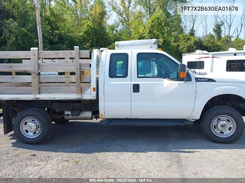 2016 Ford F-250 Xl VIN: 1FT7X2B63GEA01678 Lot: 40410266