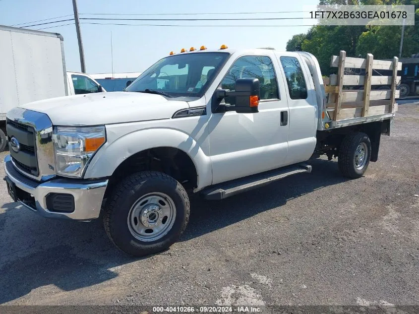 2016 Ford F-250 Xl VIN: 1FT7X2B63GEA01678 Lot: 40410266