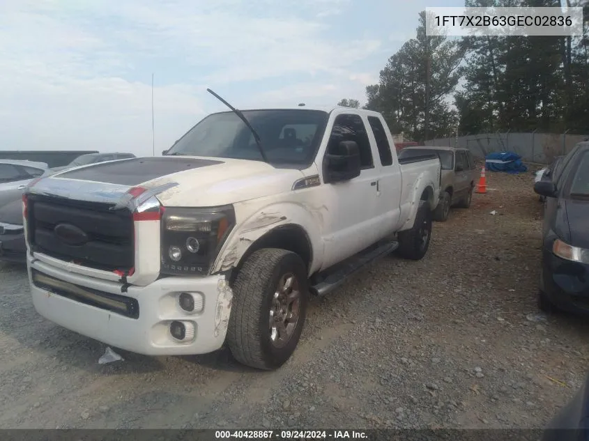 1FT7X2B63GEC02836 2016 Ford F-250 Lariat