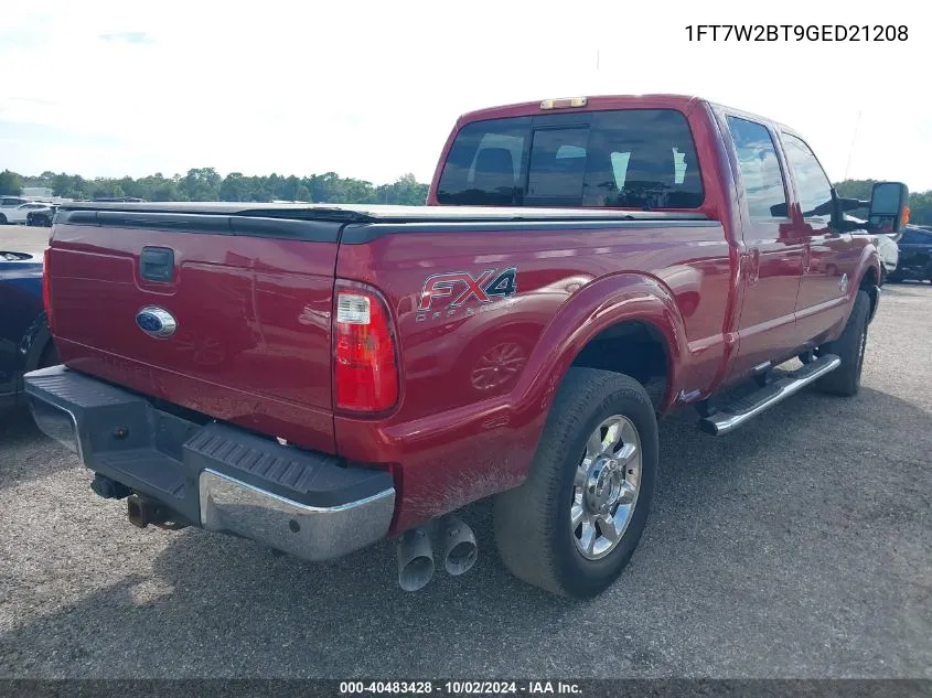 2016 Ford F-250 Lariat VIN: 1FT7W2BT9GED21208 Lot: 40483428