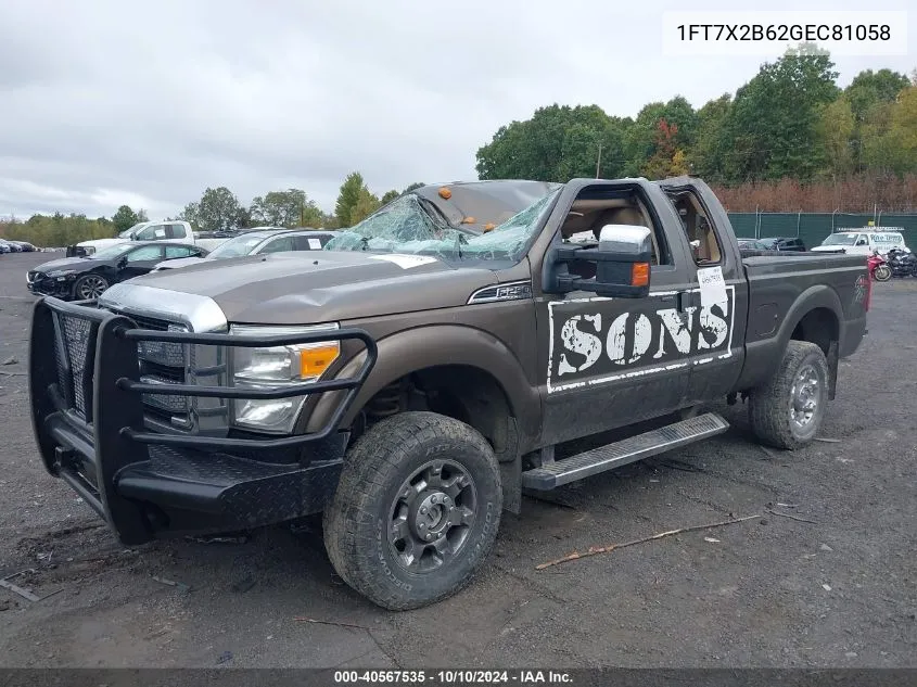 1FT7X2B62GEC81058 2016 Ford F-250 Xlt