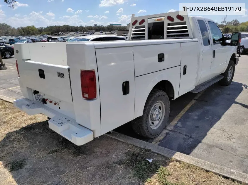 1FD7X2B64GEB19170 2016 Ford F250 Super Duty