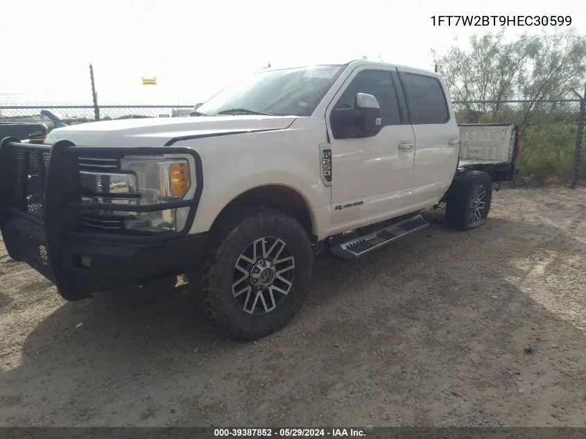 2017 Ford F-250 Lariat VIN: 1FT7W2BT9HEC30599 Lot: 39387852