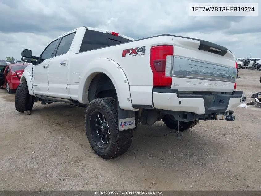 1FT7W2BT3HEB19224 2017 Ford F-250 Platinum