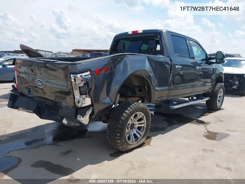 2017 Ford F-250 Lariat VIN: 1FT7W2BT7HEC41648 Lot: 39887359