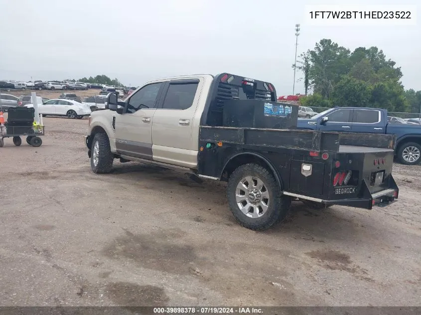 2017 Ford F-250 Platinum VIN: 1FT7W2BT1HED23522 Lot: 39898378