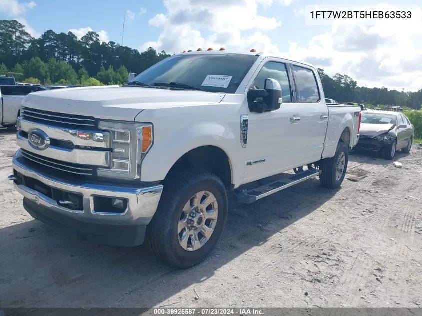 2017 Ford F-250 Lariat VIN: 1FT7W2BT5HEB63533 Lot: 39925587