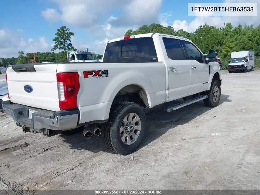 2017 Ford F-250 Lariat VIN: 1FT7W2BT5HEB63533 Lot: 39925587