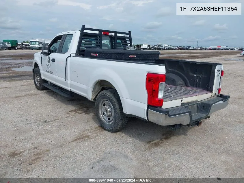 2017 Ford F-250 Xl VIN: 1FT7X2A63HEF11354 Lot: 39941940