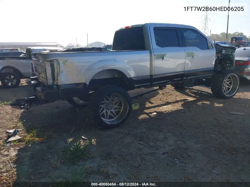 2017 Ford F-250 Lariat VIN: 1FT7W2BT1HEC10492 Lot: 39747037