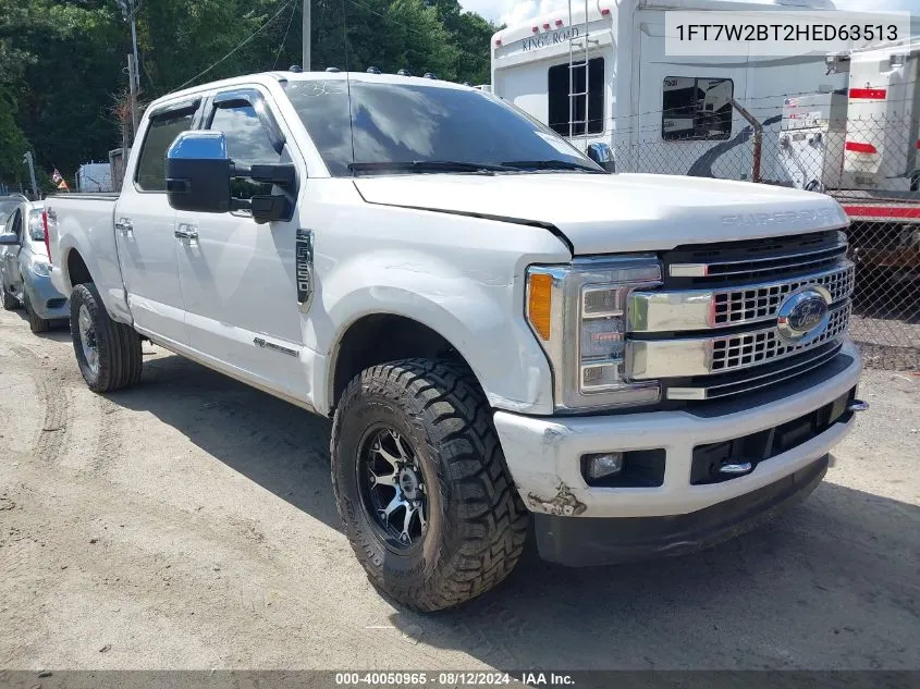 2017 Ford F-250 Platinum VIN: 1FT7W2BT2HED63513 Lot: 40050965