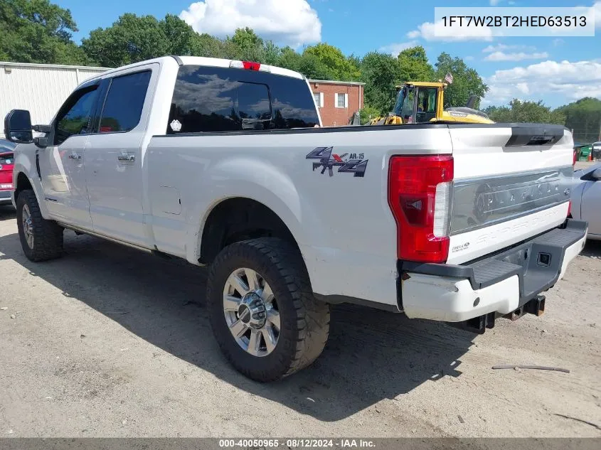 1FT7W2BT2HED63513 2017 Ford F-250 Platinum