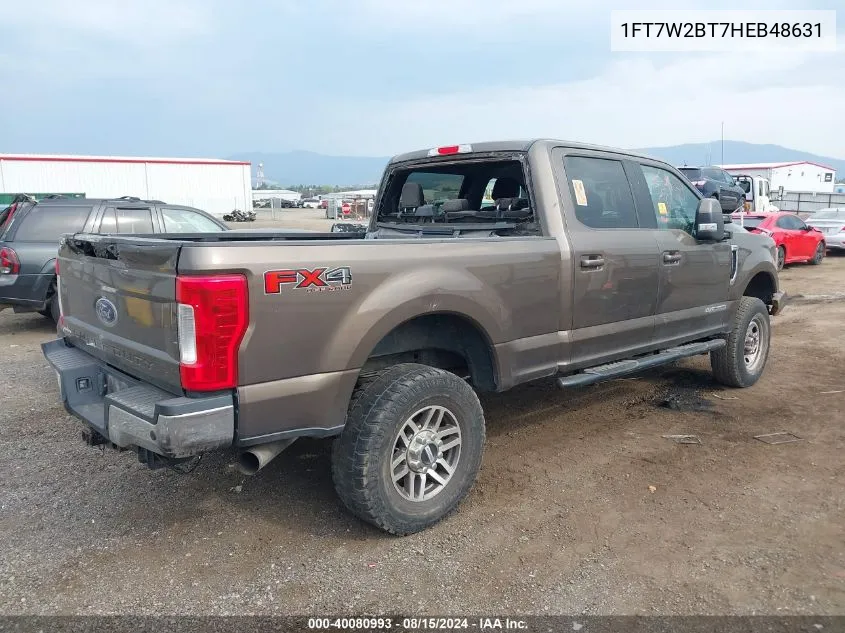 1FT7W2BT7HEB48631 2017 Ford F-250 Lariat